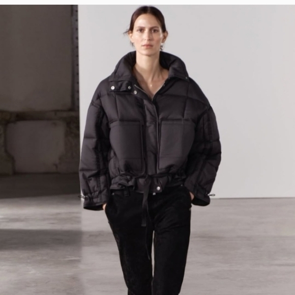 WATER REPELLENT NYLON PUFFER ANORAK ZW COLLECTION SIZE S M - Picture 4 of 4